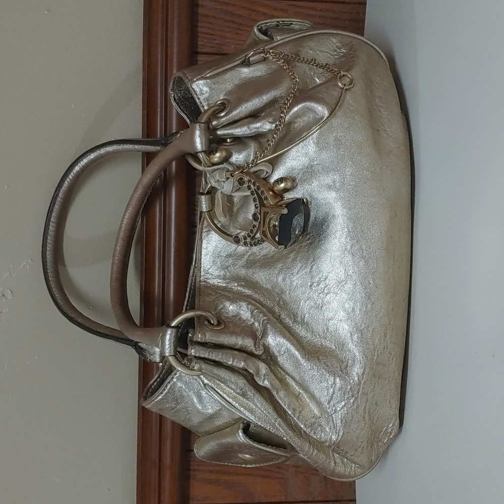 Juicy Couture y2k Vintage Gold Engagement Ring Charm Hand Bag